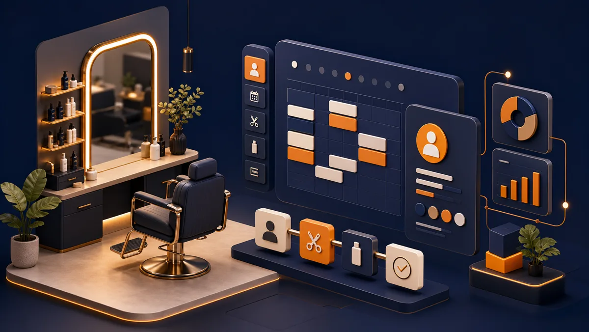 Illustration of the Hair Doc Salon operations system